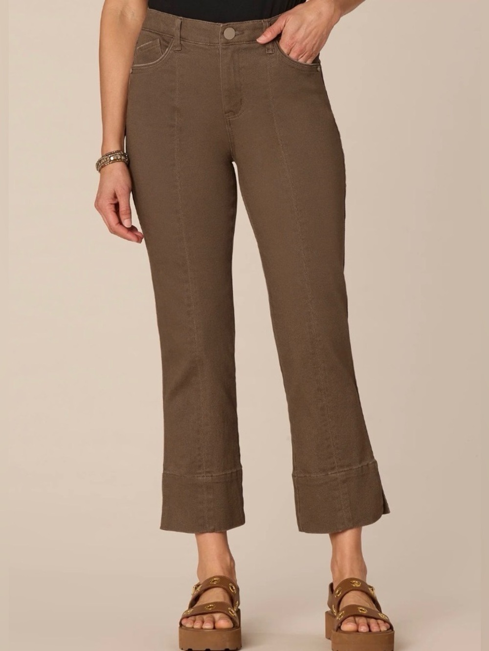 Democracy | Absolution High Rise | Center Seam Kick Flare Pant with Side Slit